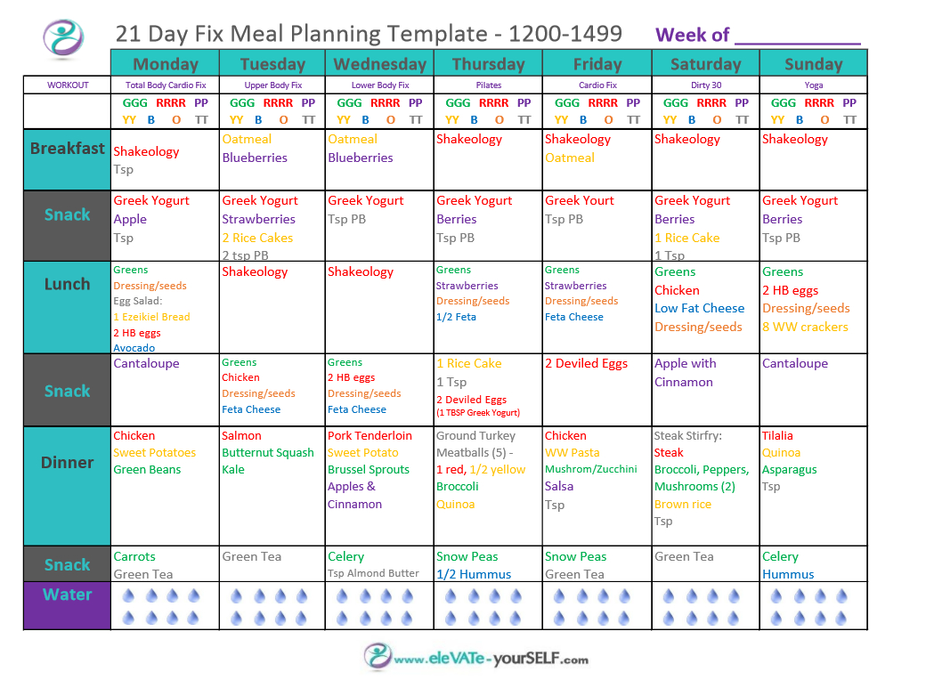 Body For Life Meal Plan Printable PrintableDietPlan