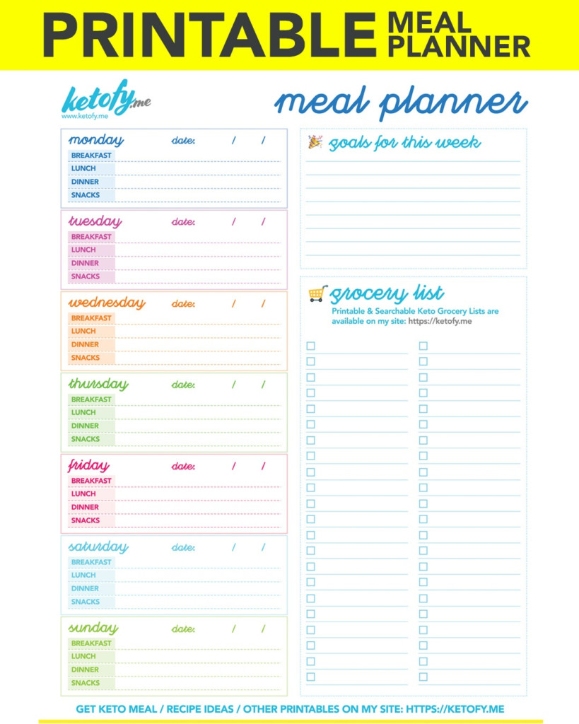 Free Printable Meal Plans For Weight Loss Free Printable ...