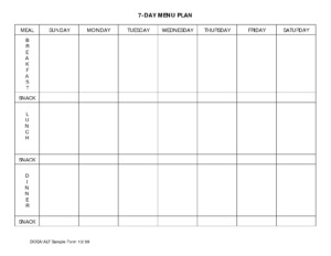 7 Day Printable Meal Planner - PrintableDietPlan.com