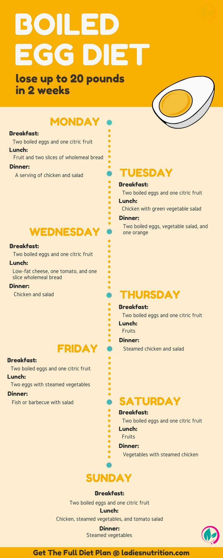 28 Day Egg Diet Printable PrintableDietPlan