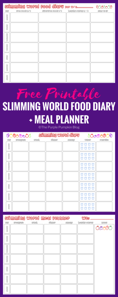 Printable Meal Planner Slimming World | PrintableDietPlan.com