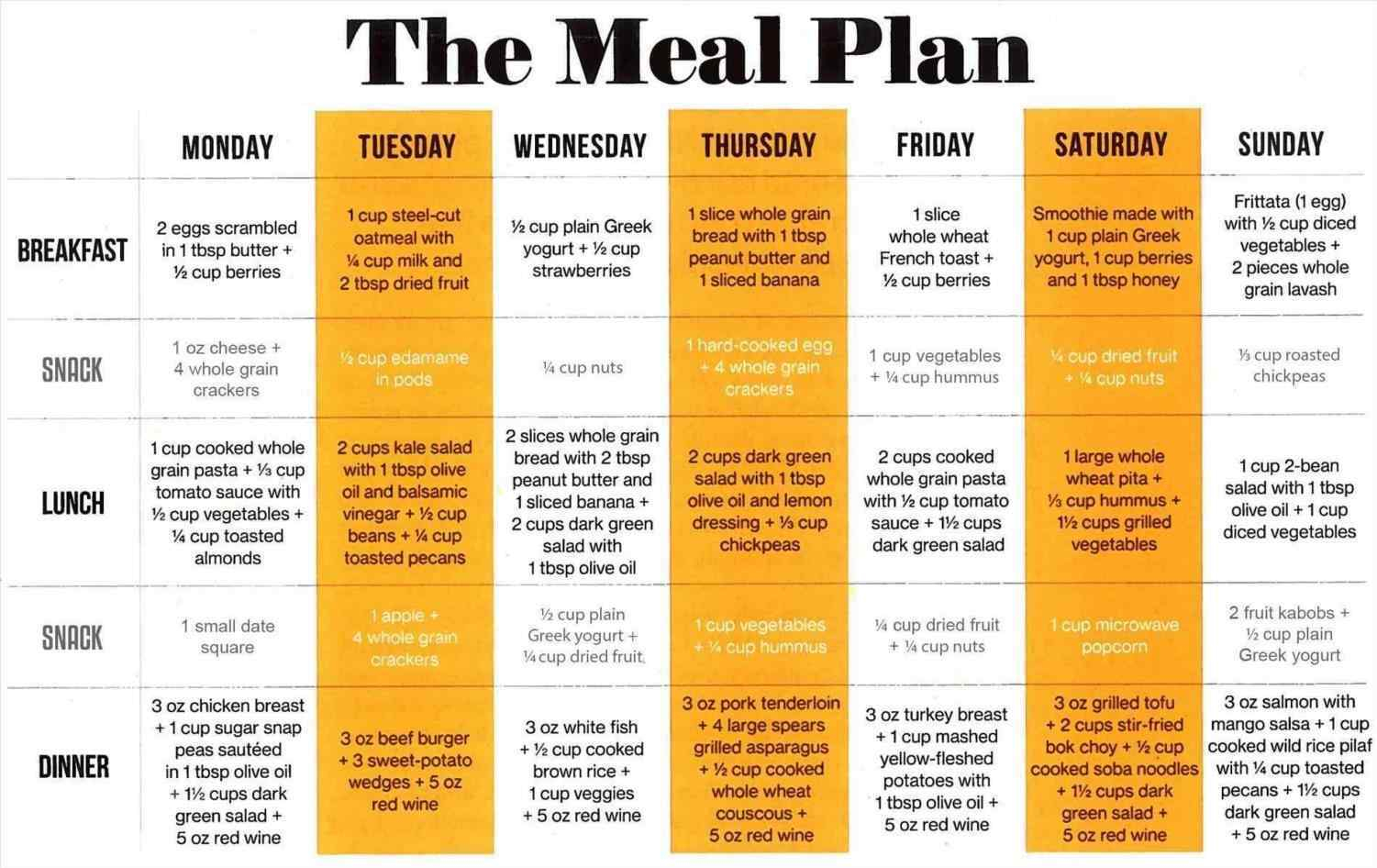 Printable 30 Day Meal Plan For Weight Loss PrintableDietPlan