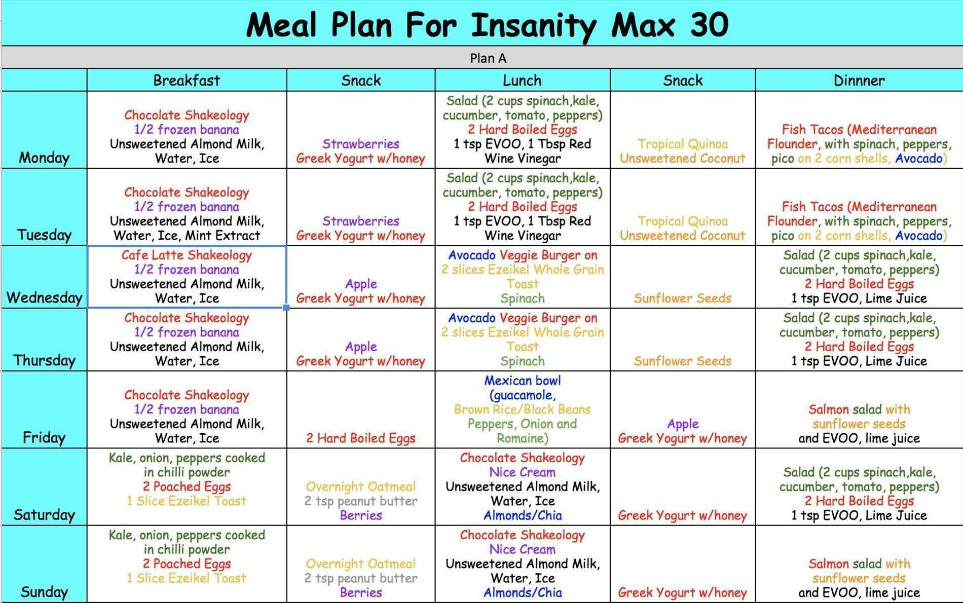 9 30 Day Meal Plan Examples PDF Examples PrintableDietPlan