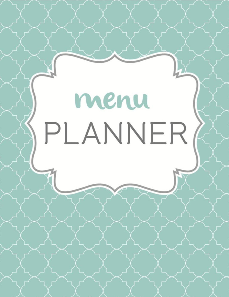 Menu Planner Cover Money Savvy Mums