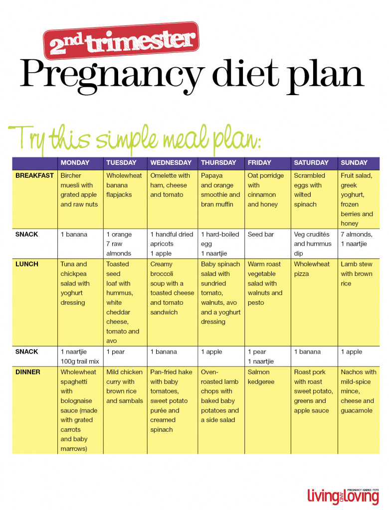 Printable Pregnancy Diet Plan