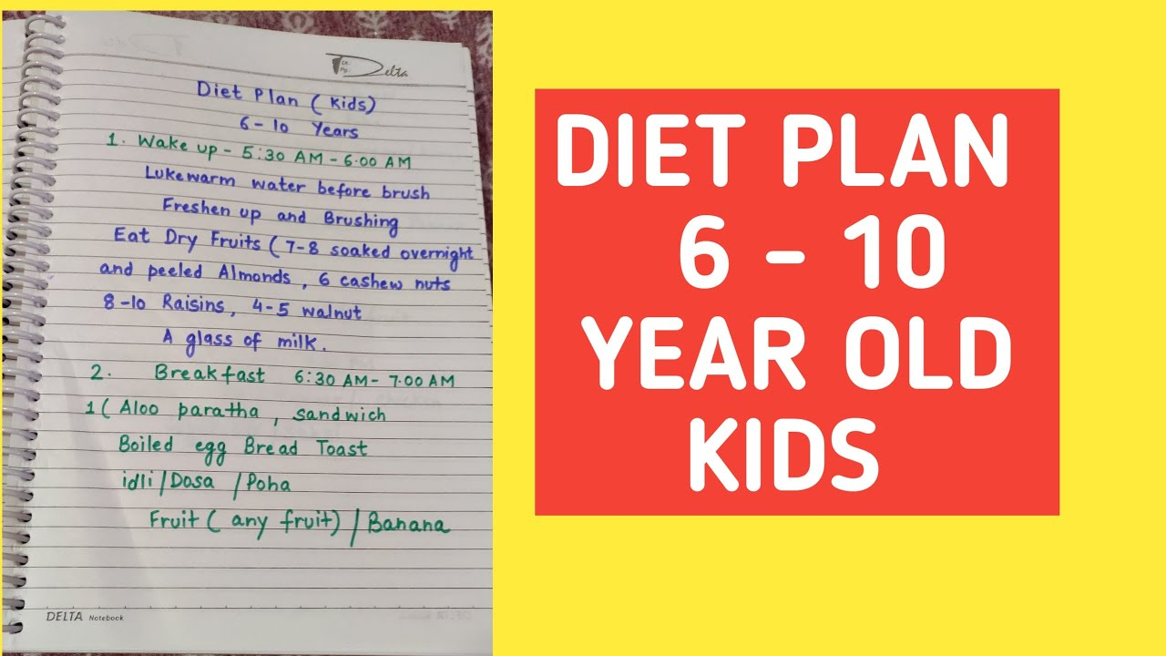 10 Year Old Diet Plan PrintableDietPlan