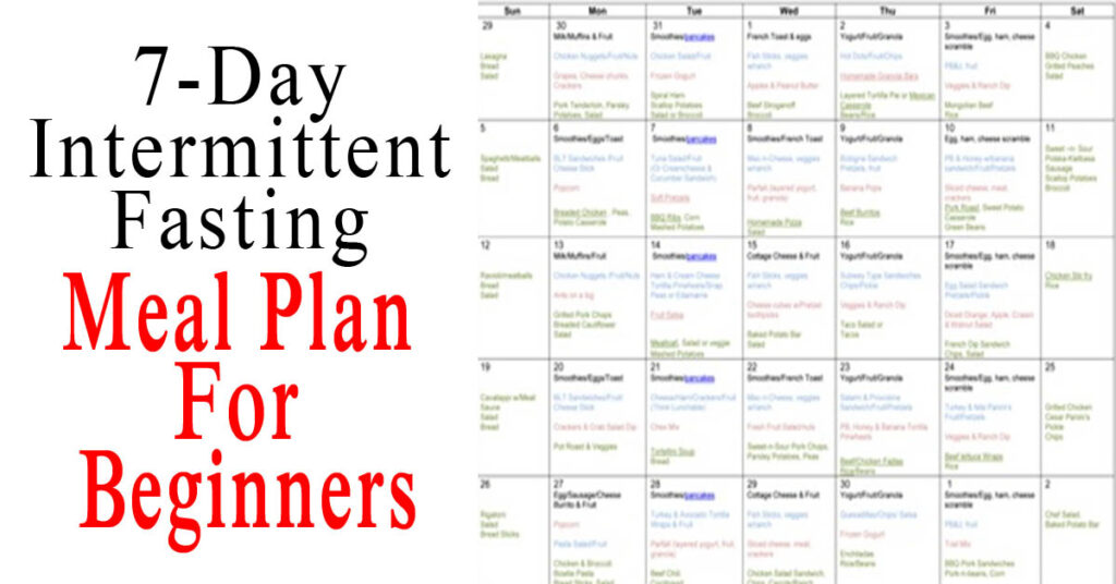 Intermittent Fasting Meal Plan For Beginner Upgraded Health - Intermittent Fasting Meal Plan To Get Shredded